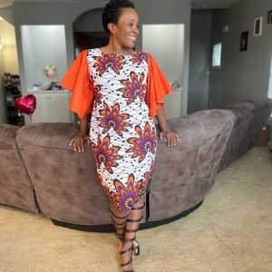 A colorful short dress